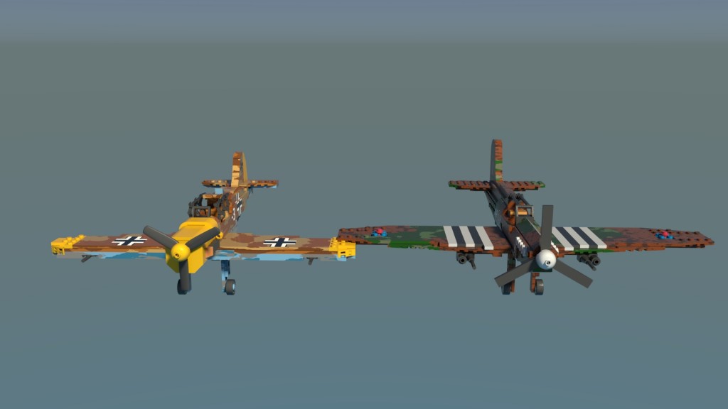 Lego Messerschmitt and Spitfire rigged preview image 1